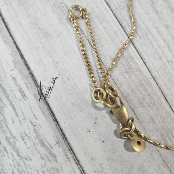 Madewell Gold Tone Long Chain W Gold & Silver Pendant Classic Adjustable Length - Picture 8 of 9